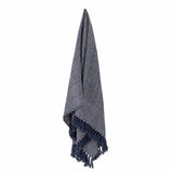 HERRINGBONE THROW BLUE 34-70036