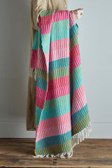 Plaid in Cotone Riciclato Isnel Pink