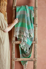 Plaid in Cotone Riciclato Isnel Green