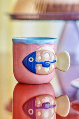 Tazza in Gres Willy con Pesce
