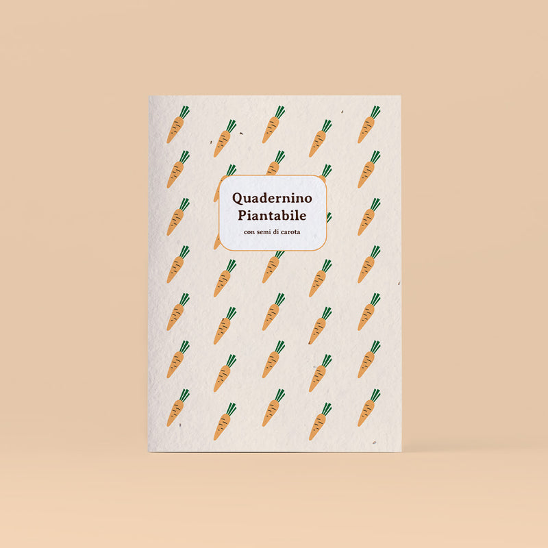 QUADERNINO PIANTABILE - CON SEMI DI CAROTA