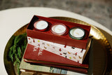 HOLIDAY RIBBEN MERCURY SET OF 3