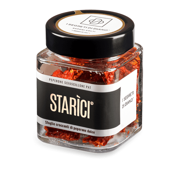 STARÌCI - CHIPS DI PEPERONE DOLCE IN VASO DI VETRO