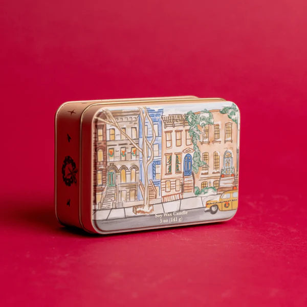 CANDELA CHRISTMAS TIN BROWNSONE TANGERINE & CLOVE