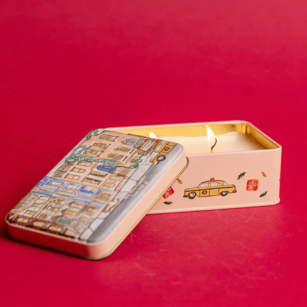 CANDELA CHRISTMAS TIN BROWNSONE TANGERINE & CLOVE