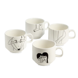 SET DI 4 TAZZE IMPILABILI "FACES EVERYWHERE" HELEN B