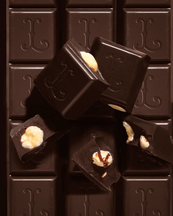 BARRETTA LEONE CIOCCOLATO FONDENTE CON NOCCIOLE INTERE