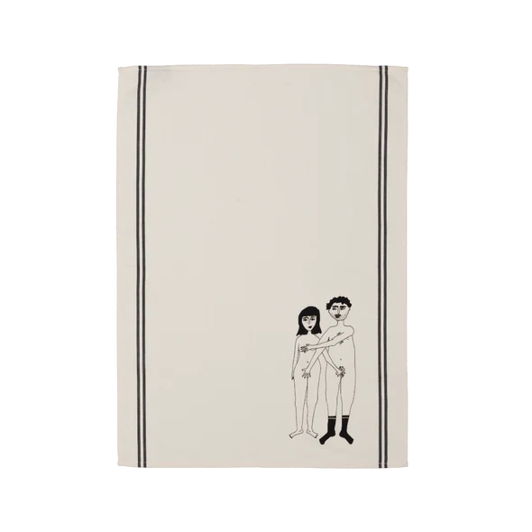 TEA TOWEL NACKED COUPLE HELEN B