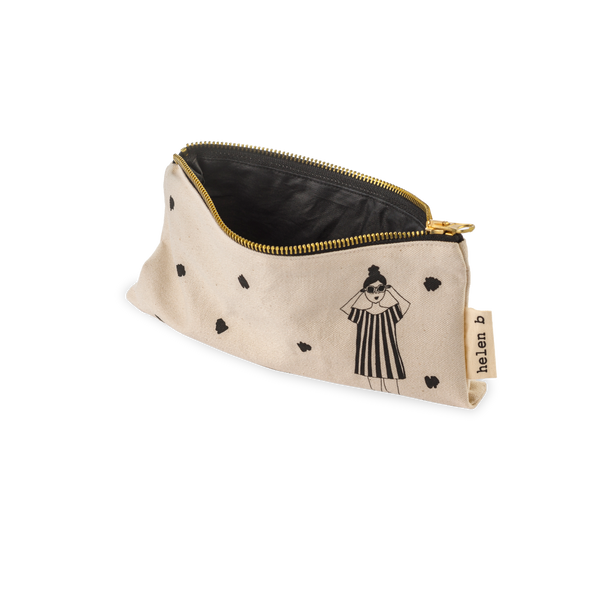 PENCIL POUCH FLAT SMALL COWBOY GIRL HELEN B