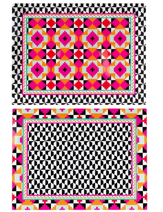 DECOR SET 2 TOVAGLIETTE RIGIDE ETHNIC