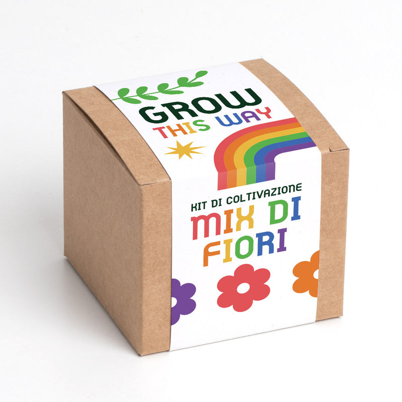 GROW THIS WAY - KIT DI AUTOCOLTIVAZIONI MIX DI FIORI