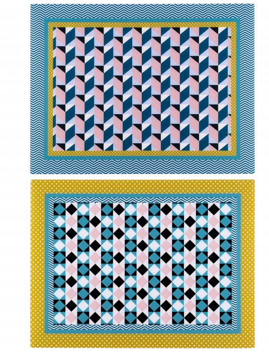 DECOR SET 2 TOVAGLIETTE RIGIDE MODERN