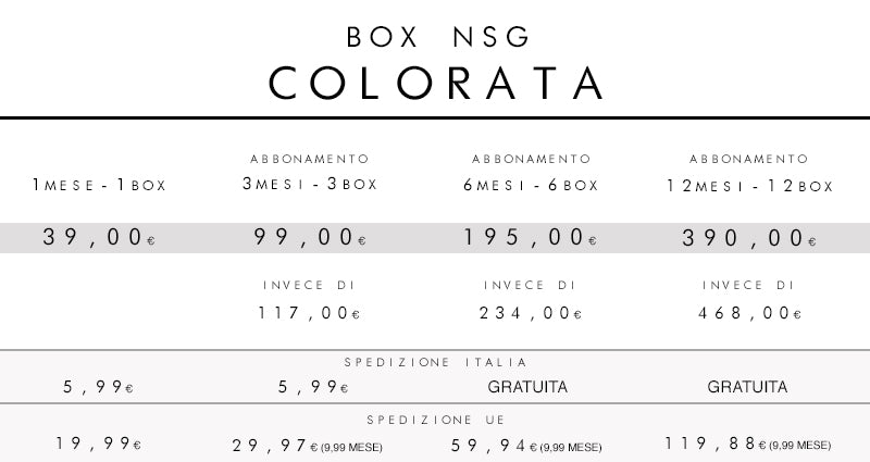 BOX NSG COLORATA